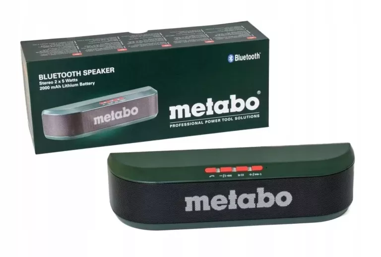 GŁOŚNIK BLUETOOTH METABO 2000 MAH 5 W SZARY ZIELONY BLUETOOTH