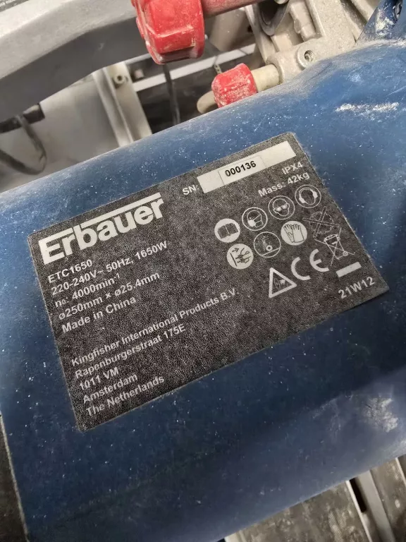 PRZECINARKA DO GLAZURY ERBAUER 1650 W 250 MM WROCŁAW