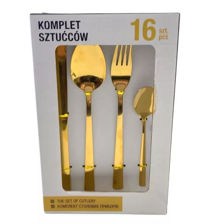 ZESTAW SZTUĆCÓW DAJAR ZŁOTE 16 ELEMENTÓW !! KOMPLET !!!