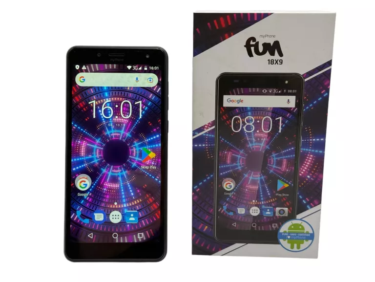 SMARTFON MYPHONE FUN 18X9 1/8GB 5.4" CZARNY