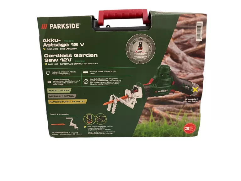 PARKSIDE AKUMULATOROWA PIŁA DO GAŁĘZI 12 V, PAAS 12 B2