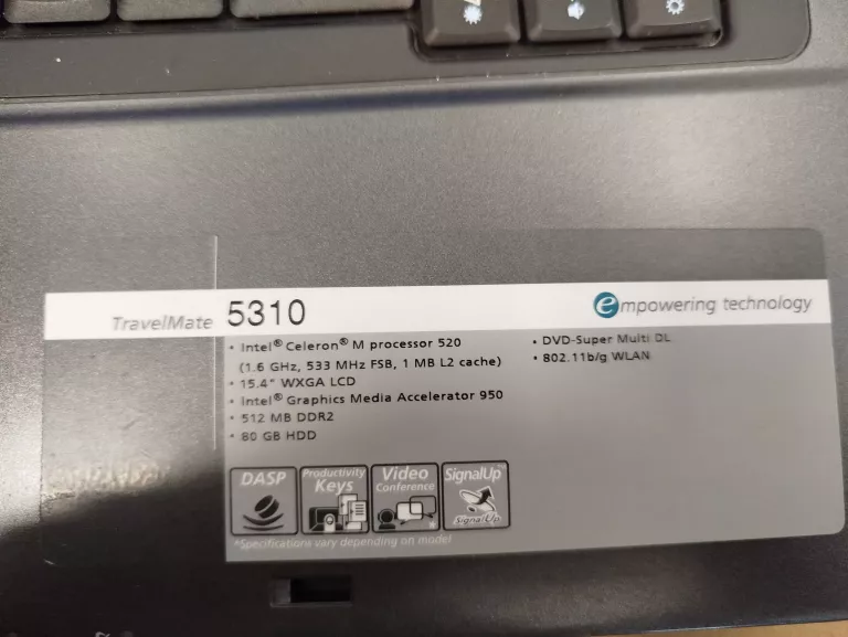 LAPTOP TRAVELMATE 5310 ACER + ZASILACZ