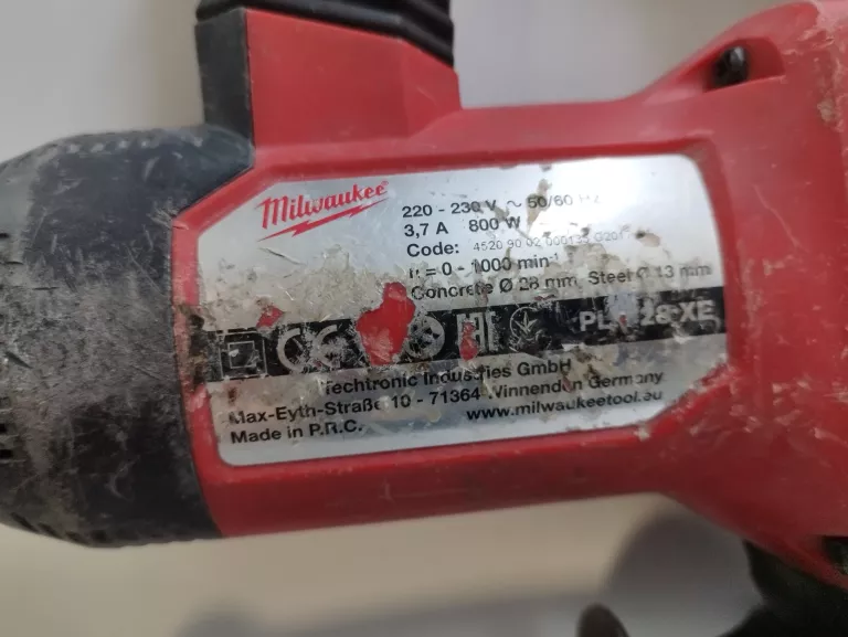MILWAUKEE PLH 28 XE MŁOTOWIERTARKA SDS-PLUS 800W 4,1J + WALIZKA FUTERKA