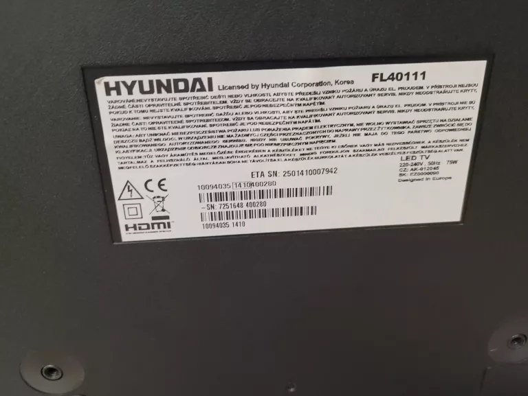 TELEWIZOR LED HYUNDAI FL40111 40 "