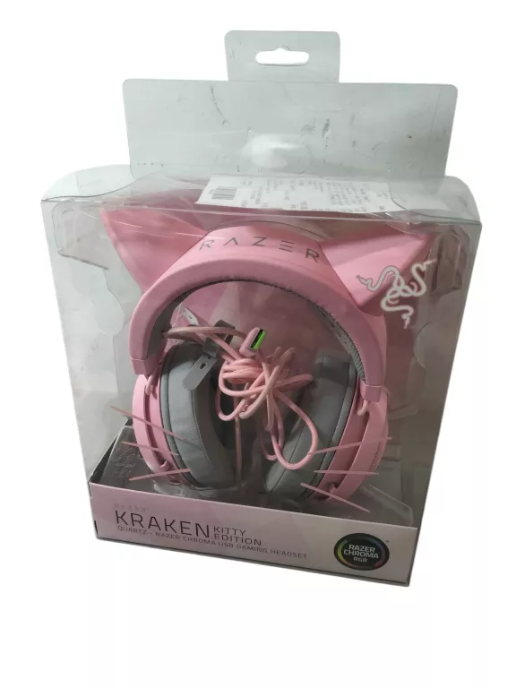 RAZER KRAKEN KITTY EDITION RÓŻOWY PAPIERY GW