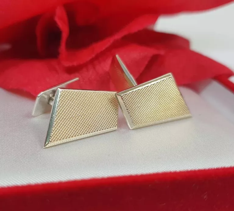 ELEGANCKIE WIZYTOWE MĘSKIE SPINKI DO MANKIETÓW PRÓBA 825 WAGA 12,46 G