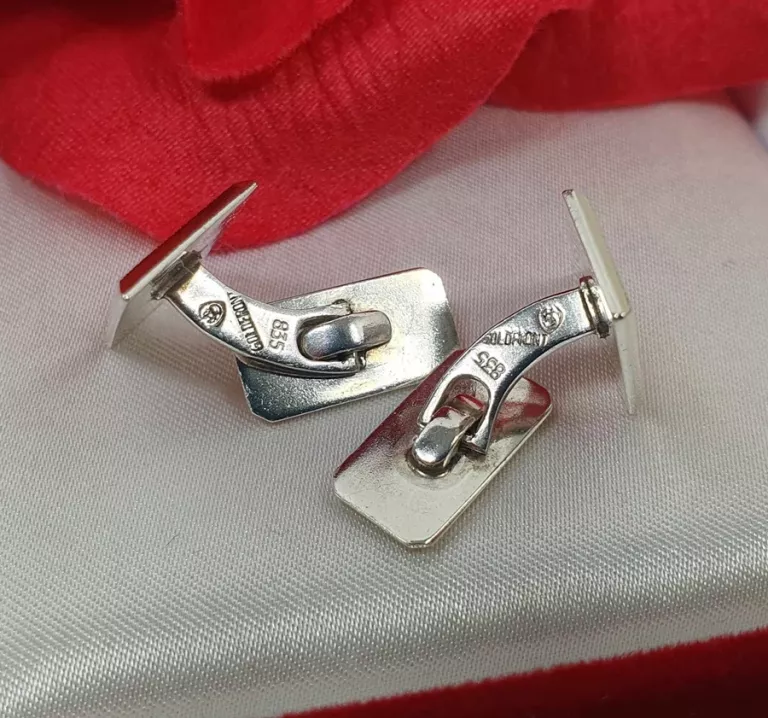 ELEGANCKIE WIZYTOWE MĘSKIE SPINKI DO MANKIETÓW PRÓBA 825 WAGA 12,46 G