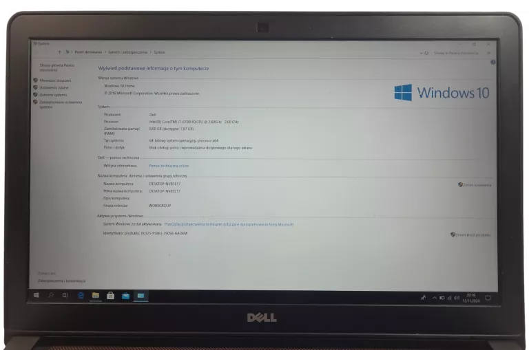 LAPTOP DELL INSPIRON 7559 + ZASILACZ