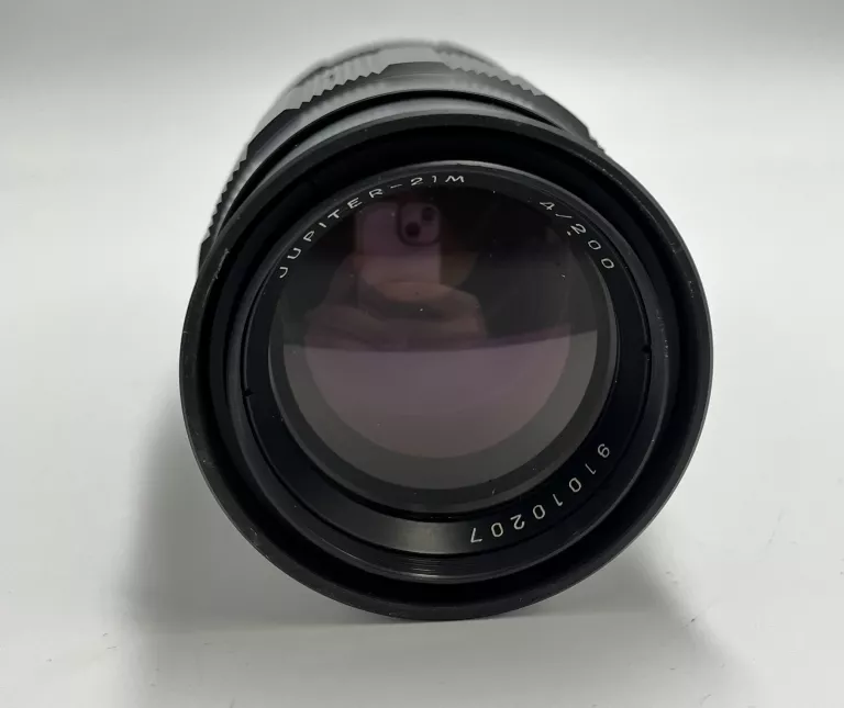 KULTOWY OBIEKTYW MANUALNY JUPITER-21M 4/200 CZARNY Z POKROWCEM SUPER STAN