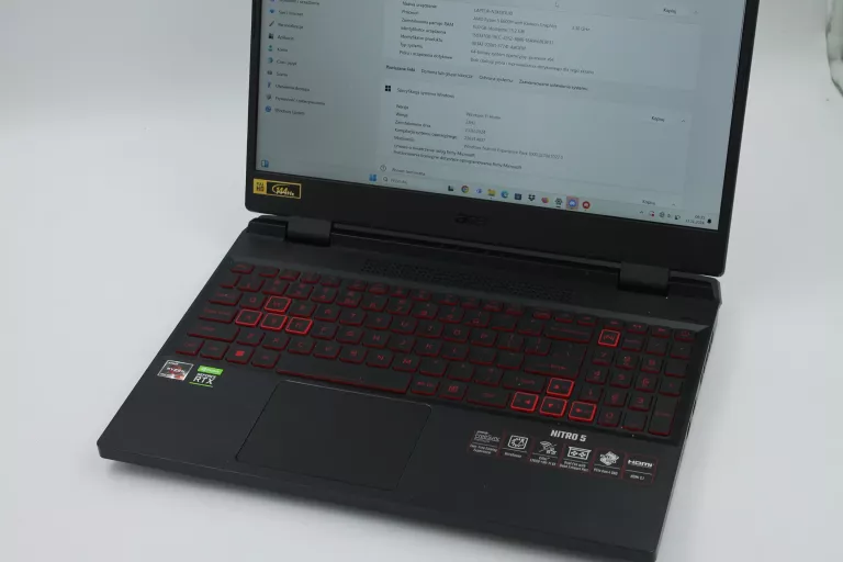LAPTOP LAPTOP GAMINGOWY ACER NITRO 5 KOMPLET GW. STAN BDB