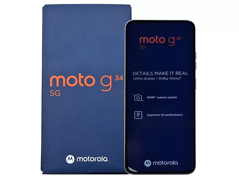 TELEFON MOTOROLA MOTO G34 5G XT2363-3 8/128GB BLUE - IDEALNY, WOLNY RYNEK!