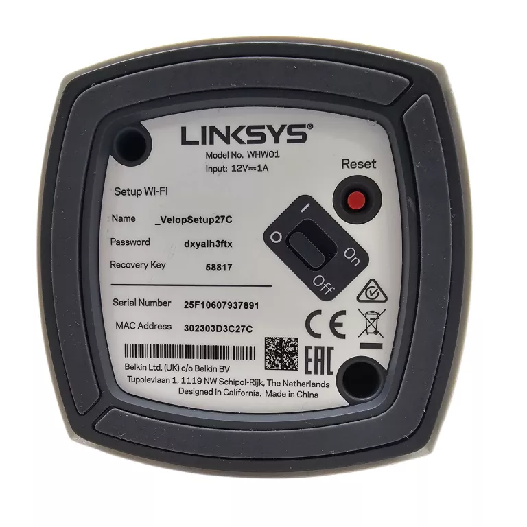 ROUTER LINKSYS WHW01