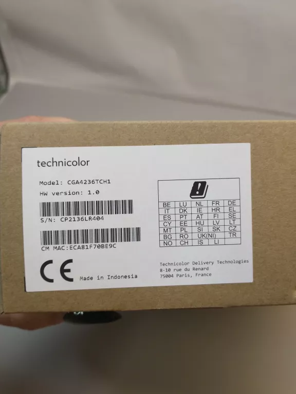 ROUTER TECHNICOLOR CGA4236TCH1