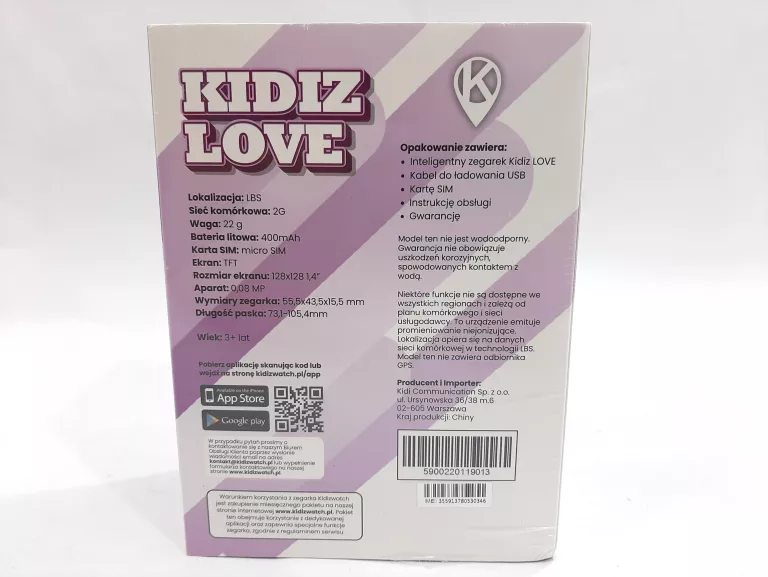SMARTWATCH DLA DZIECKA KIDIZ LOVE