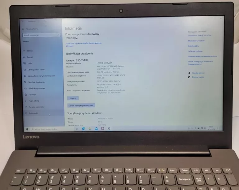 LAPTOP IDEAPAD 330-15ARR MODEL 8102 8GB