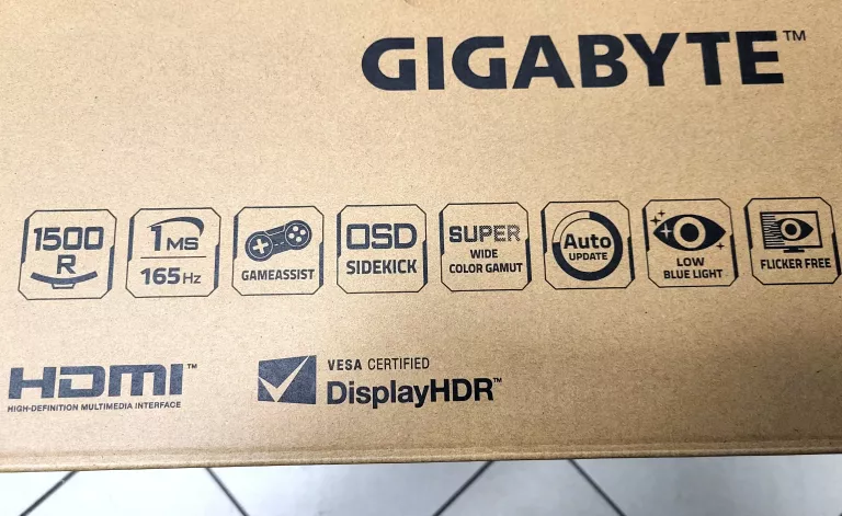 MONITOR 32'' GIGABYTE G32QC + ZASILACZ+ PUDEŁKO