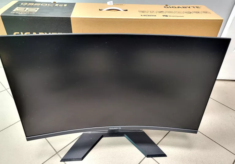 MONITOR 32'' GIGABYTE G32QC + ZASILACZ+ PUDEŁKO