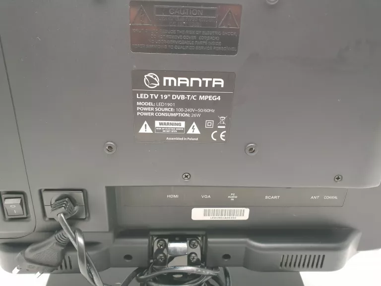 TELEWIZOR/MONITOR MANTA 19 LED 1901