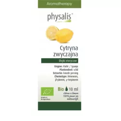 OLEJEK ETERYCZNY CYTRYNA ZWYCZAJNA BIO 10 ML - PHYSALIS 5412360018451
