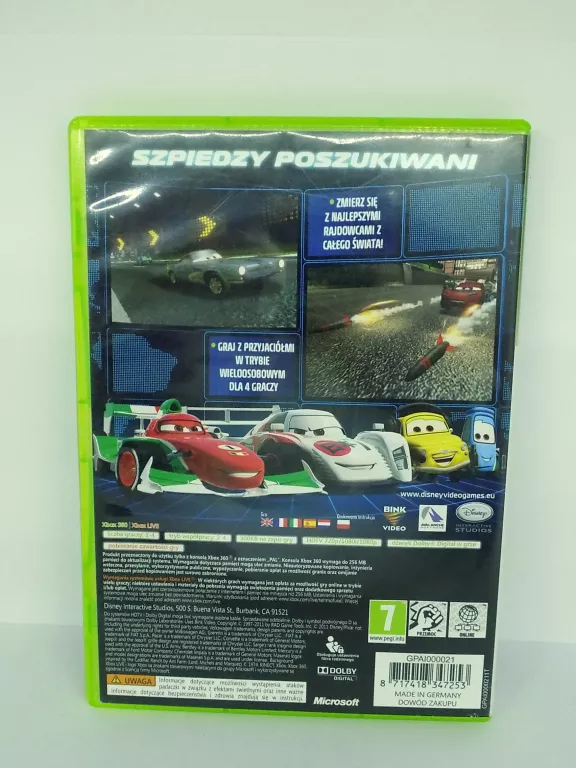 AUTA 2 / CARS 2 GRA NA XBOX 360