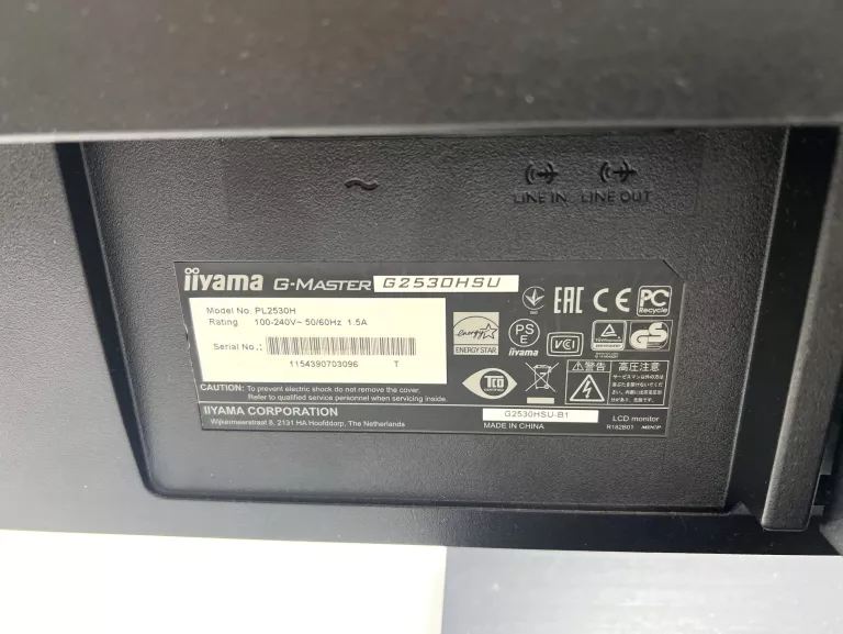 MONITOR IIYAMA G-MASTER BLACK HAWK G2530HSU 25` 75HZ