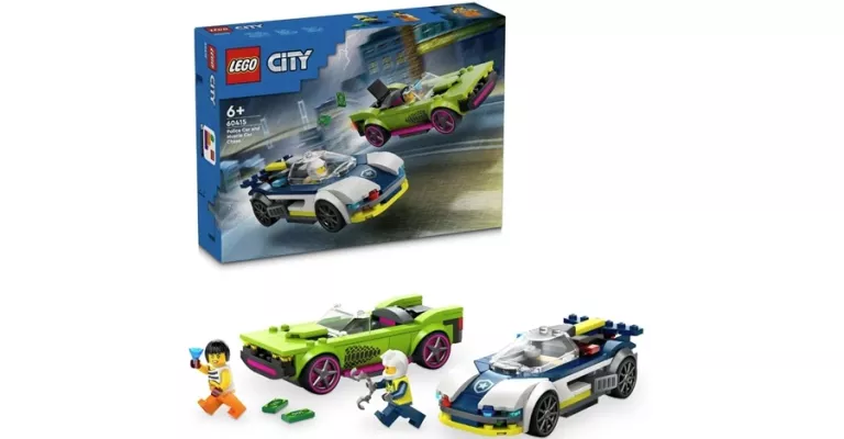 LEGO CITY POŚCIG RADIOWOZU ZA MUSCLE CAREM ZESTAW KLOCKI 213 ELEMENTÓW 6+