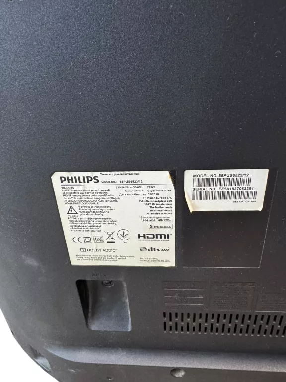 TELEWIZOR PHILIPS 55PUS6523
