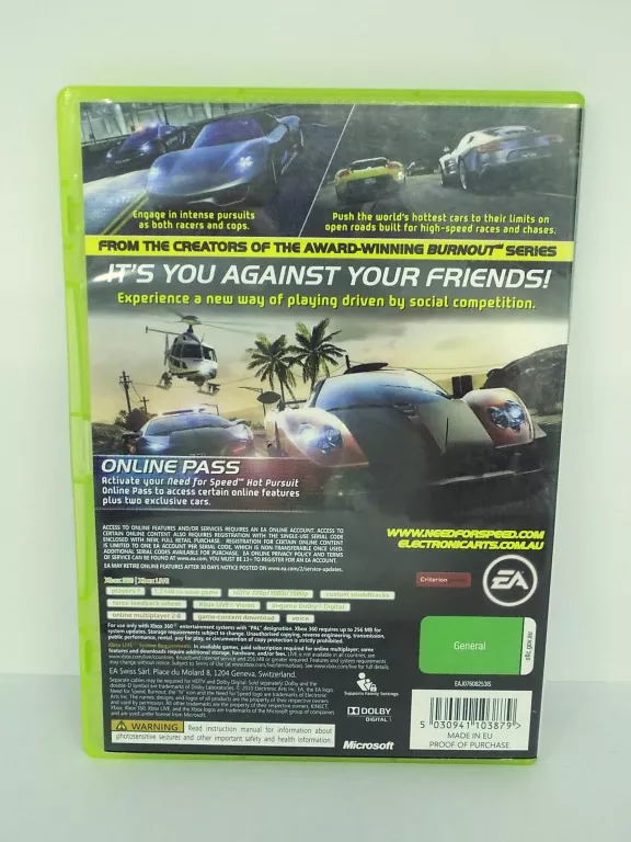 NEED FOR SPEED HOT PURSUIT GRA NA XBOX 360