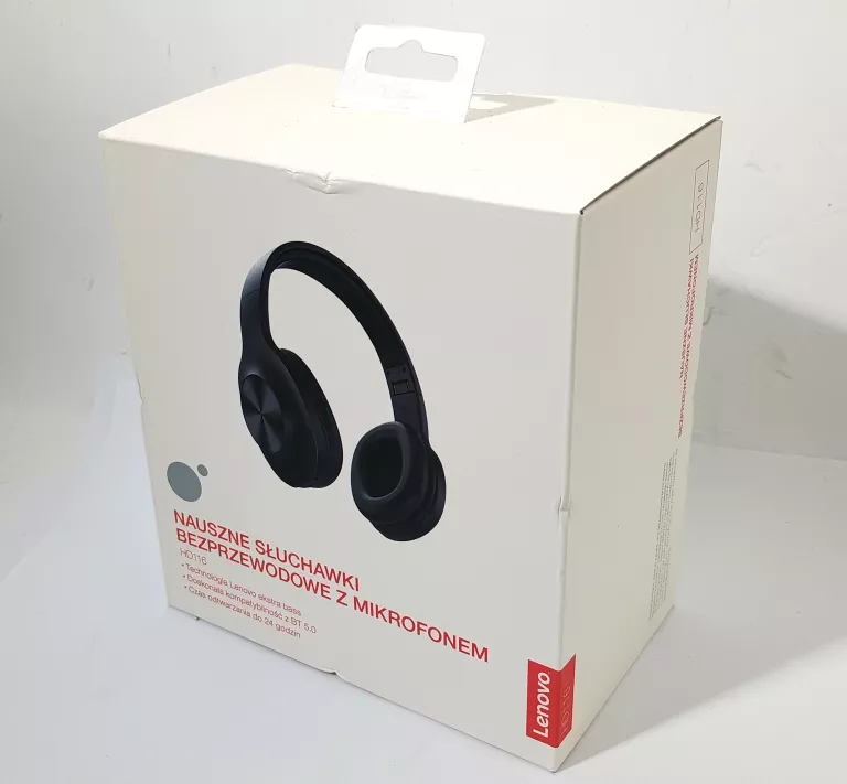 SŁUCHAWKI BT LENOVO HD116 PUD CZARNE
