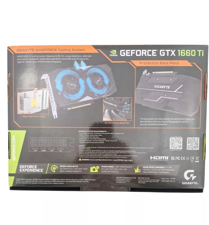 KARTA GRAFICZNA GIGABYTE GEFORCE GTX 1660TI 6GB
