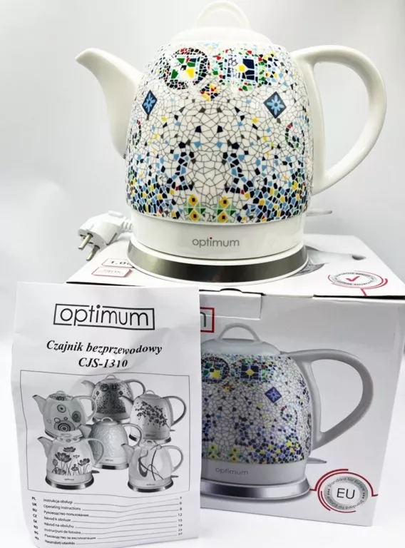 CZAJNIK CERAMICZNY ELEKTRYCZNY OPTIMUM CJS-1310 MOZAJKA