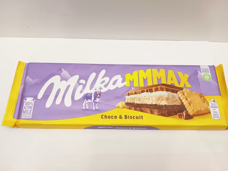 CZEKOLADA MILKA DUŻA MLECZNA MMMAX CHOCO & BISCUIT Z HERBATNIKAMI 300 G