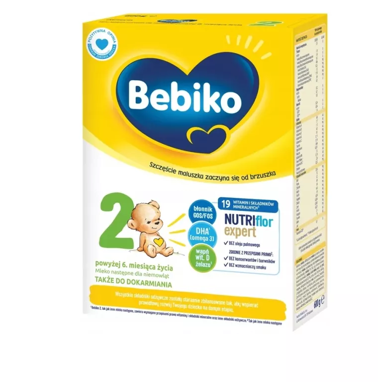 BEBIKO NUTRIFLOR EXPERT 2 MLEKO NASTĘPNE DLA NIEMOWLĄT POWYŻEJ 6 MIES. 600