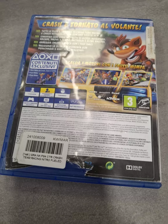 GRA NA PS4 CTR CRASH TEAM RACING NITRO FUELED