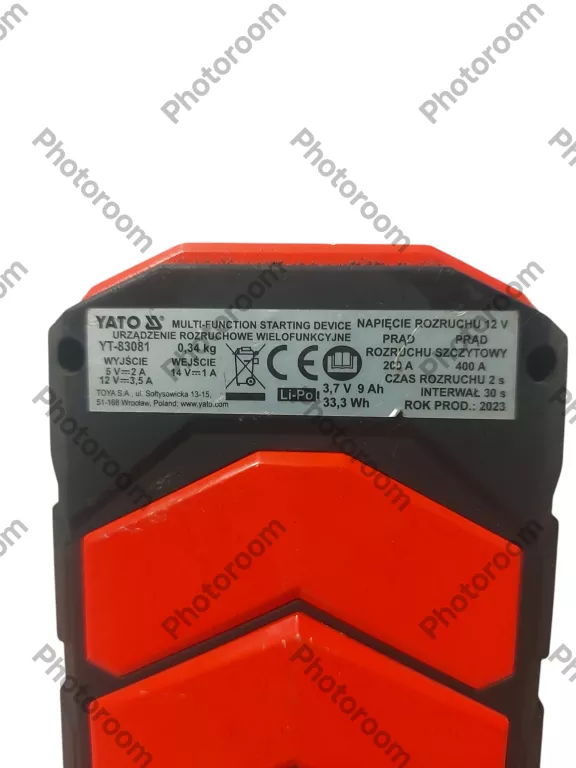 YATO URZĄDZENIE ROZRUCHOWE-POWER BANK 9000MAH YT-83081