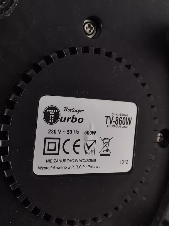 SOKOWIRÓWKA BERLINGER TURBO TV 860W
