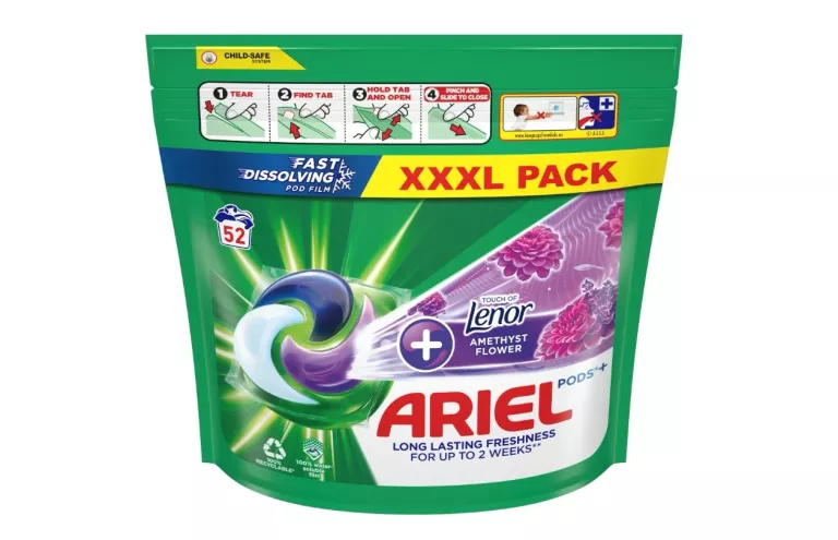 ARIEL ALLIN1 PODS + TOUCH OF LENOR AMETHYST FLOWER 52 KAPSUŁKI DO PRANIA