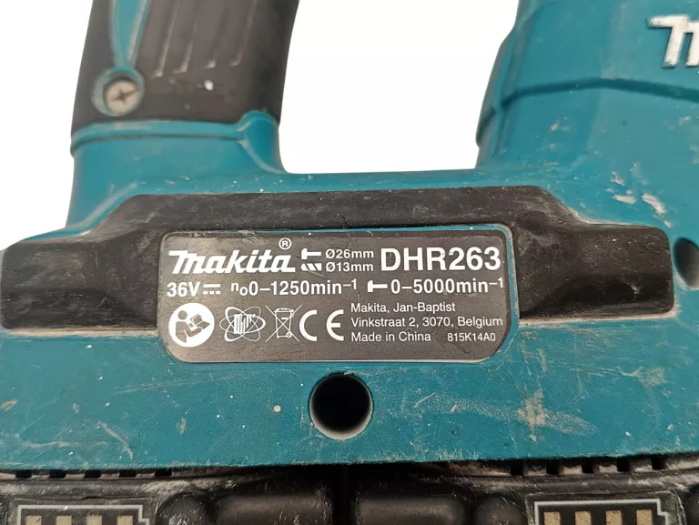 MŁOTOWIERTARKA AKUMULATOROWA MAKITA DHR263 2020R + 2XAKU 5,5AH + ŁADOWARKA