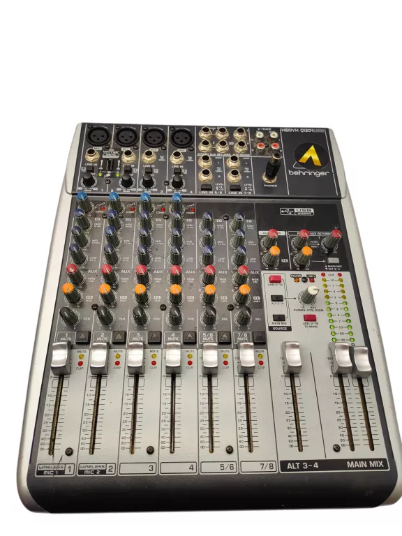 MIKSER BEHRINGER XENYX Q1204USB 12 - KANAŁOWY+OKABLOWANIE
