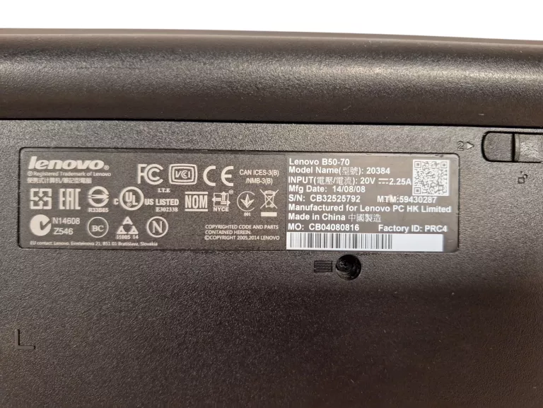LAPTOP LENOVO B50-70 I5-4210U/4GB RAM/500GB//ŁADOWARKA