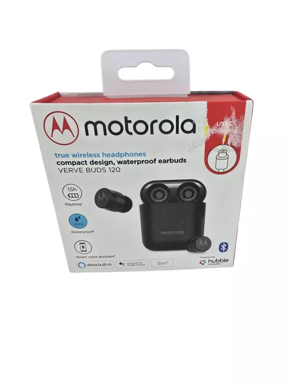 SŁUCHAWKI BEZPRZEWODOWE MOTOROLA VERVE BUDS 120 CZARNE