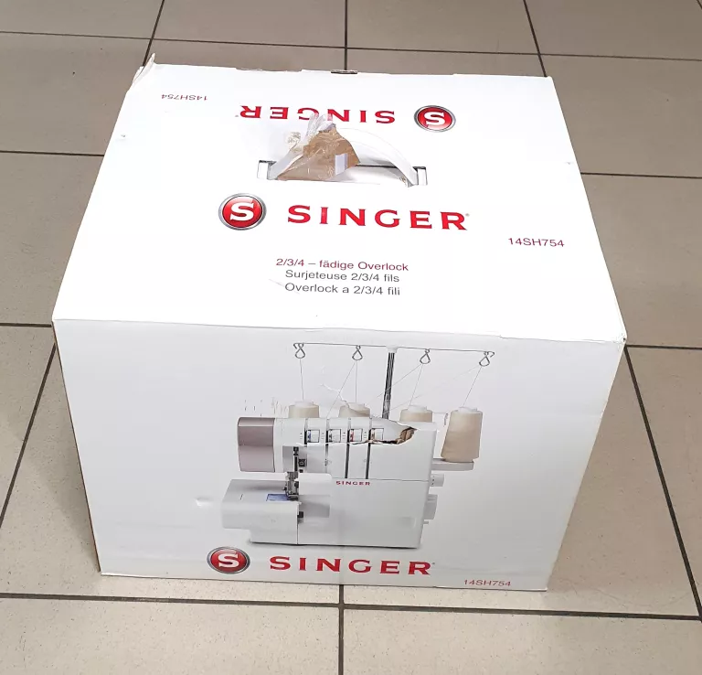 MASZYNA DO SZYCIA OWERLOK SINGER 14SH754 KOMPLET