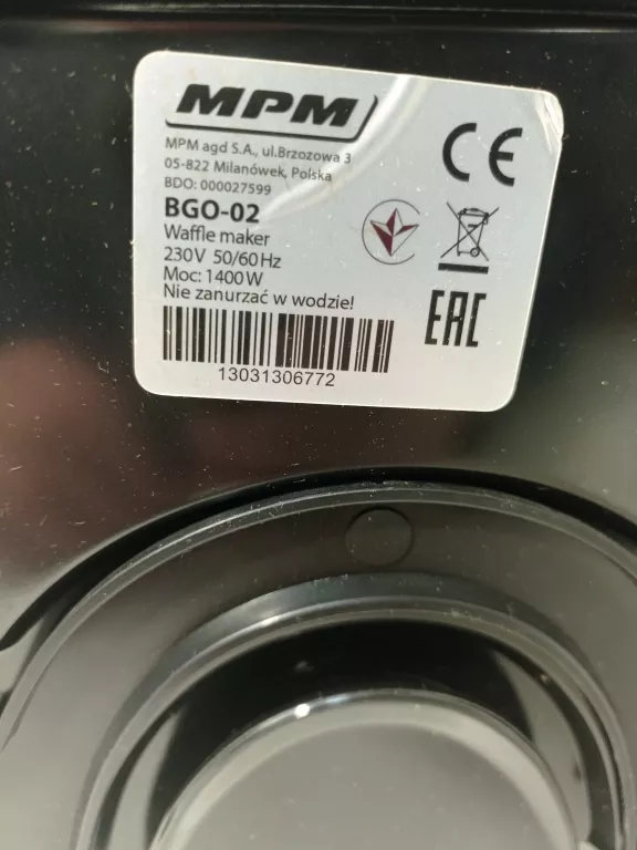 GOFROWNICA MPM 1400W BGO-02