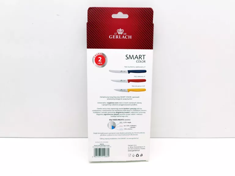 KOMPLET 3 NOŻY SMART COLOR GERLACH