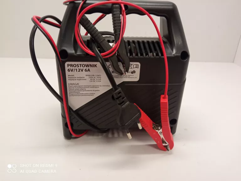 PROSTOWNIK 12V/6V 6A CE+WSKAŹNIK NAŁADOWANIA AKUML+ PUD