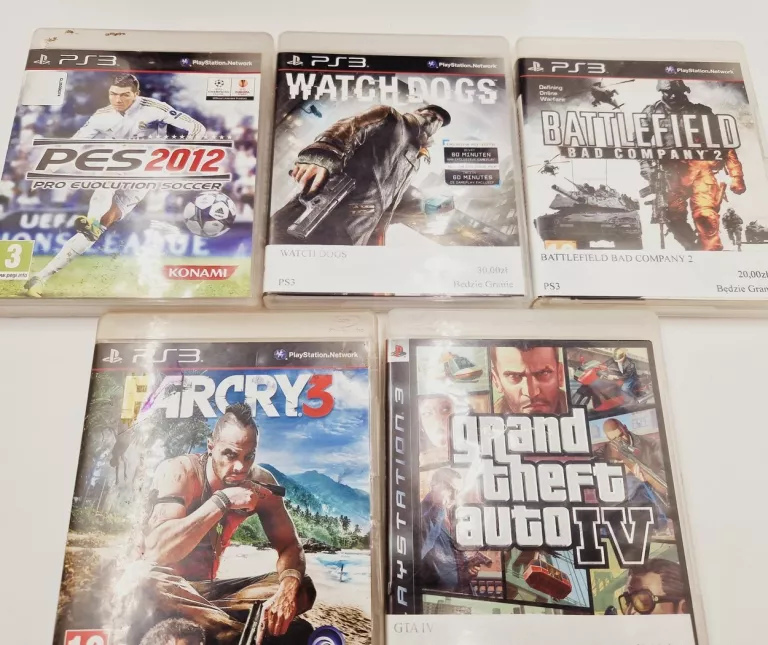KONSOLA PS3 160GB + 5 GIER