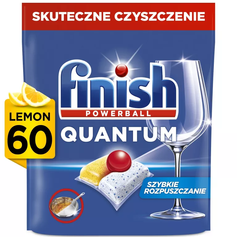 KAPSUŁKI DO ZMYWARKI FINISH QUANTUM 60SZT LEMON