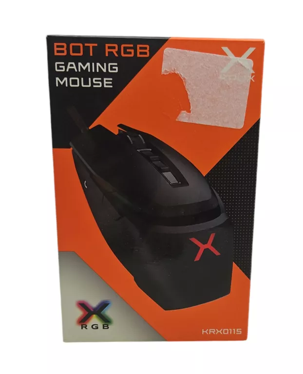 MYSZ DLA GRACZY KRUX BOT RGB 12800 DPI GAMINGOWA