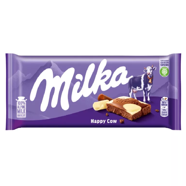 CZEKOLADA MILKA MLECZNA ALPEJSKIE MLEKO HAPPY COW 100G 7622400005190