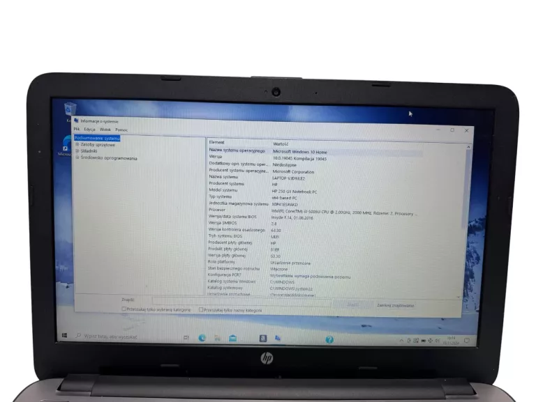 LAPTOP HP 250 G5 15,6 " INTEL CORE I3 4 GB / 500 GB